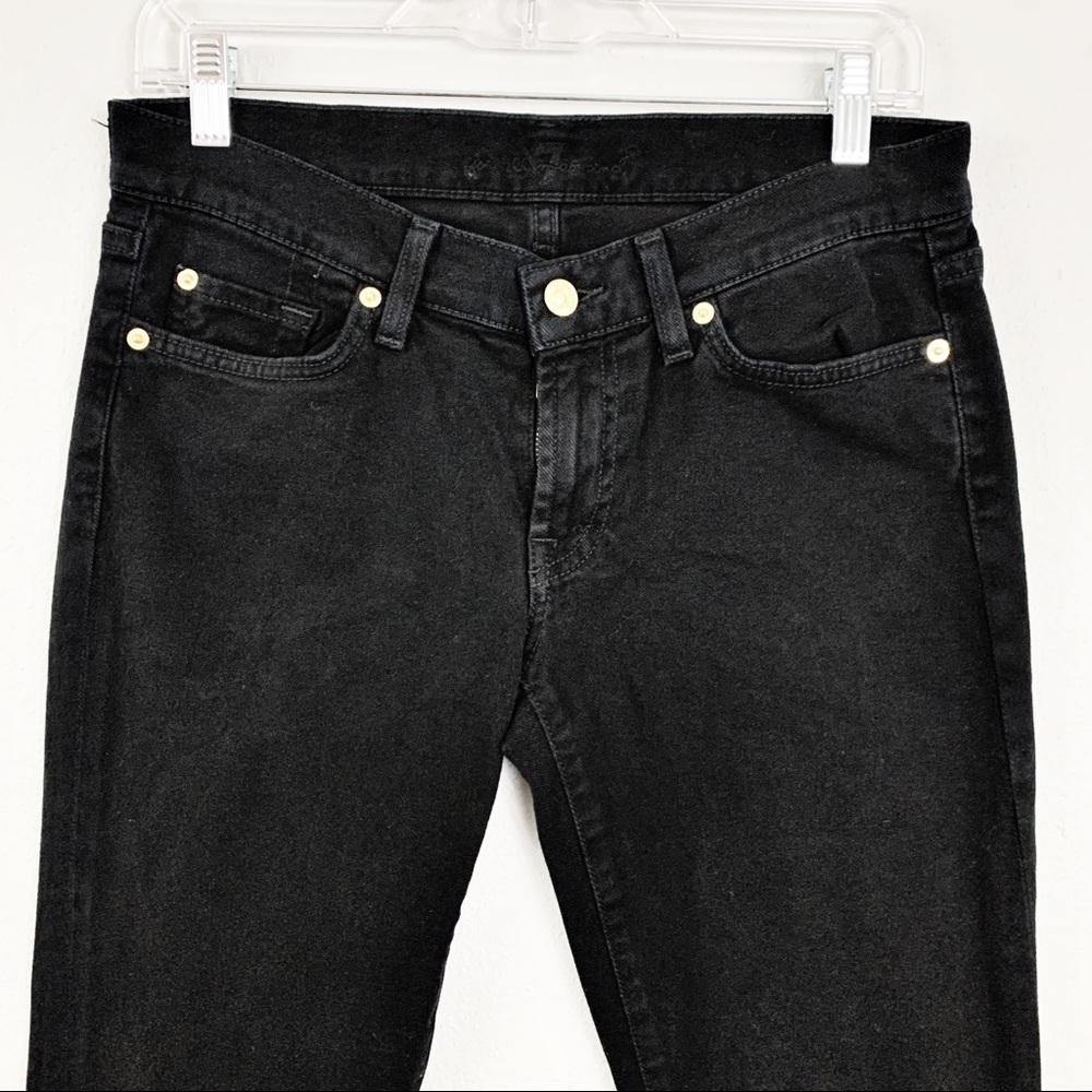 7 For All Mankind Roxanne Black Skinny Jeans - Picture 3 of 11